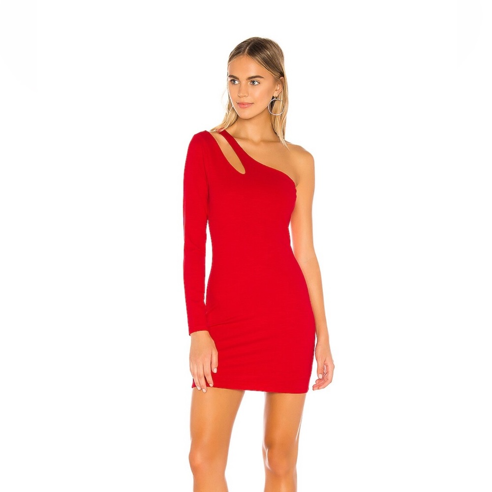 Loves + Friends Aubree Mini Dress in Lipstick Red